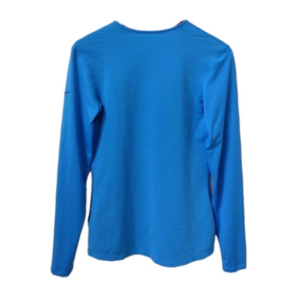 Nike Pro Warm Women's Vibrant Blue Long Sleeve Training Layer Top Size Large - Picture 4 of 10